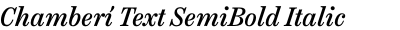 Chamberí Text SemiBold Italic